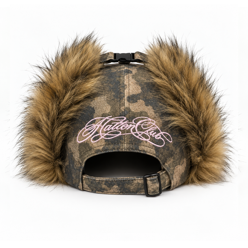 "PRINCESS" Fur Baseball Cap