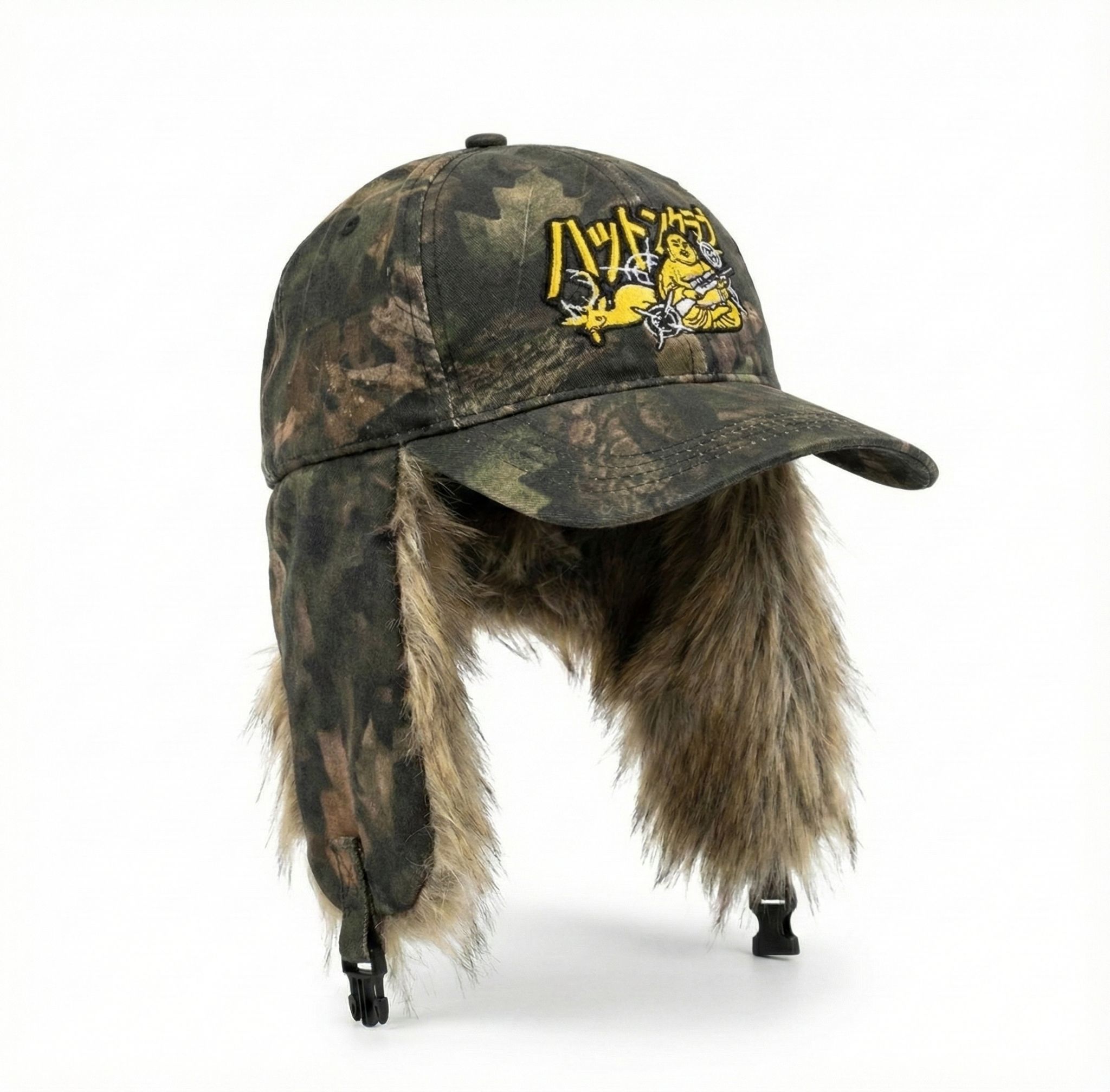 SINNER embroidered fur cap detail by Hatton Club